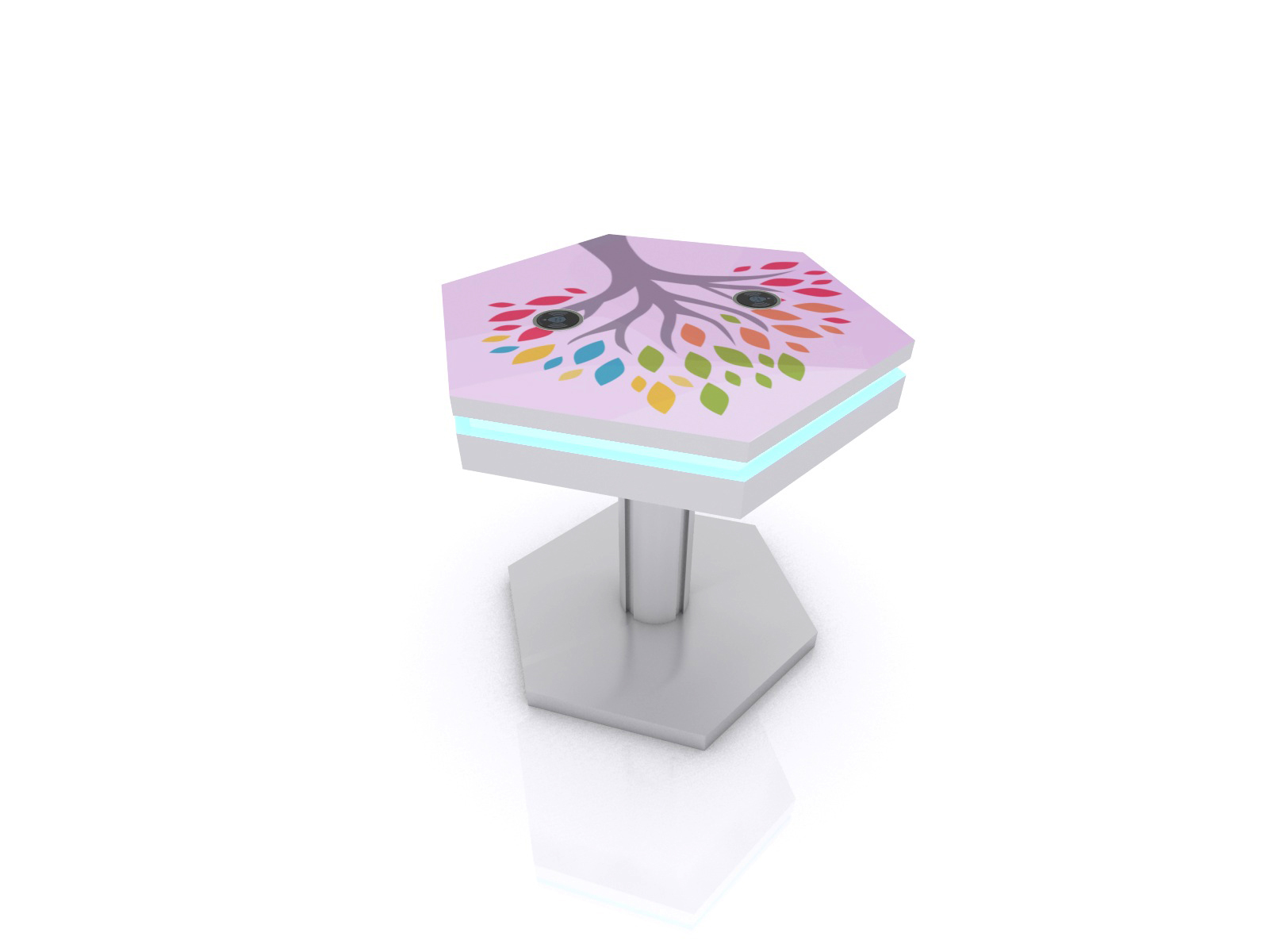 MOD-1466 Trade Show and Event Wireless End Table Charging Station -- Image 1 