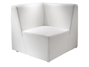 Brighton Corner Chair, White (CESS-136) -- Trade Show Rental Furniture 