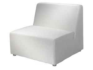 Brighton Armless Chair, White (CESS-134) -- Trade Show Rental Furniture 